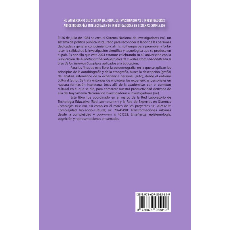 40 Aniversario del Sistema Nacional de Investigadoras e Investigadores
